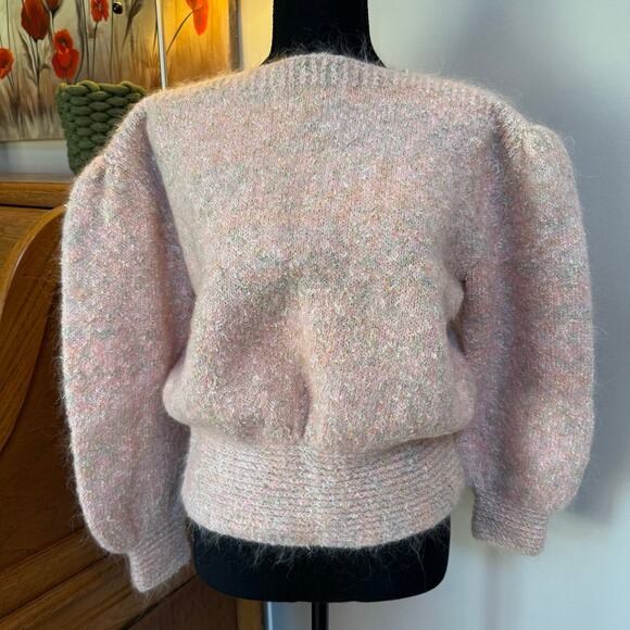 1980’s Handknitted Pink Sweater ~ Small - Picture 1 of 11